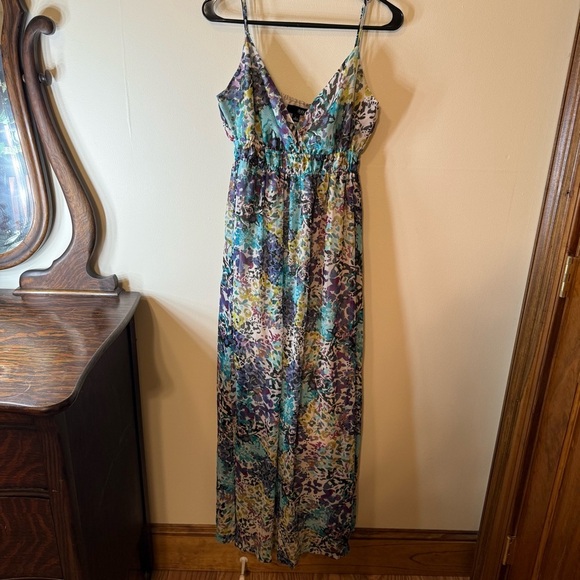 a.n.a Resort Ready Blue and Green Maxi Sundress - Picture 1 of 4